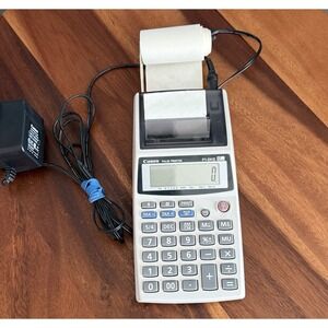 Canon P1DH III Palm Size Printing‎ Calculator 12 digit AC/DC  w/ Adapter Cord